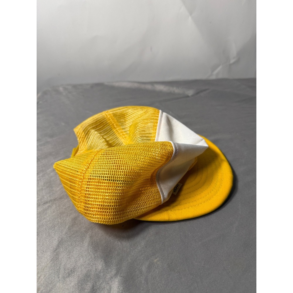 Vintage Levis Strauss & Co Trucker Hat Yellow White Mesh Snapback Patch Cap - Picture 5 of 11